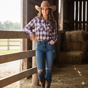 Cowgirl Legend Button Up Western Shirt Size M